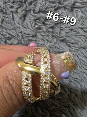 Xuping brand 14k gold-plated rings with zirconia